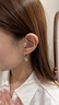 APM Monaco銀白色十字架不對稱(chēng)圈形耳環(huán)女2025年新款女士耳飾生日禮物 曬單實(shí)拍圖