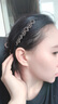 BARY REEF發(fā)梳插梳發(fā)夾女2025新款高端前額劉海夾碎發(fā)整理水鉆側 黑色四葉草花朵梳子 曬單實(shí)拍圖