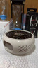 花沐禧暖茶陶瓷煮茶爐酒店餐廳必備半手工玲瓏花茶壺蠟燭加熱底座 縞羽白蘋(píng)果+梅花隔墊-【送燭托+蠟燭10枚】 曬單實(shí)拍圖