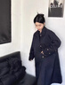 ELAND衣戀純棉風(fēng)衣外套女中長(zhǎng)款大衣女裝25秋新款 卡其色(35)Beige S 160 曬單實(shí)拍圖