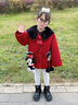 G.duck小黃鴨童裝女童外套秋冬季2025新款兒童衣服冬裝加絨保暖寶寶上衣 紅色大衣 90 尺碼1~2歲【 80-90cm】 曬單實(shí)拍圖