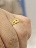 中國(guó)黃金（CHINA GOLD）黃金戒指女士足金愛(ài)心戒指純金生日禮物送女友老婆 足金愛(ài)心戒指約2.1g 曬單實(shí)拍圖