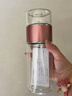 JCZS德國品牌茶杯女士個(gè)人專(zhuān)用高顏值茶水分離泡茶雙層玻璃水杯子新款 加厚款-香檳金【雙層防燙茶水分 280ml 曬單實(shí)拍圖
