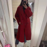 粟茝雙面羊絨大衣女長(cháng)款大碼200斤胖妹妹mm毛呢外套雙面絨羊絨大衣 紅色 M 曬單實(shí)拍圖