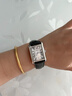 斯諾威登正品長(cháng)方形手表女士全自動(dòng)機械表名牌商務(wù)防水皮帶手表潮 鋼白黑帶 30mm 曬單實(shí)拍圖