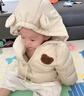 婧麒（JOYNCLEON）兒童棉服男女童裝棉衣外套上衣秋冬裝小寶寶棉襖嬰兒衣服 杏色（小熊款） 110 cm 曬單實(shí)拍圖