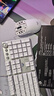 狼蛛（AULA）F2088Air無(wú)線(xiàn)藍牙三模機械鍵盤(pán)鼠標套裝全鍵熱插拔游戲電競旋鈕背光電腦鍵盤(pán)鼠標耳機三件套 白色【三件套】鍵盤(pán)鼠標桌墊 青軸 曬單實(shí)拍圖