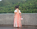 漢服公主裙女童2025新款夏季小女孩連衣裙 橙夢(mèng)輕舞 110 曬單實(shí)拍圖