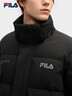 FILA 斐樂(lè )官方男士長(cháng)款羽絨服冬季新款RGB多彩羽絨保暖外套 正黑色-BK 3XL 190/108A/XXXL 曬單實(shí)拍圖