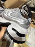 青島?？蛠砼『陕ㄣy色厚底高老爹鞋女2024運動鞋鞋子 銀灰色工藝 35   透氣網(wǎng)面 曬單實拍圖