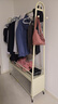 掛衣架落地臥室內家用簡(jiǎn)易衣帽架輕奢可移動(dòng)客廳陽(yáng)臺曬晾衣服架子 120CM奶白-防塵儲物柜+收納網(wǎng)籃 曬單實(shí)拍圖
