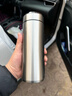 希諾（HEENOOR）保溫杯男大容量不銹鋼水杯辦公車(chē)載便攜茶杯子X(jué)N-5608A本色 460mL 曬單實(shí)拍圖
