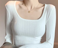 浪莎打底衫女內搭春秋季2026新款顯瘦修身洋氣U領(lǐng)長(cháng)袖T恤百搭外穿上衣 曬單實(shí)拍圖
