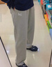 SLAMBLE秋季新款直筒毛圈運動(dòng)衛褲男女籃球跑步百搭訓練休閑長(cháng)褲 淺麻灰 L 曬單實(shí)拍圖