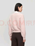 OVV2023秋冬新款女裝輕盈羊絨拉毛半開襟休閑長袖針織衫 裸粉（凈色）A3 M 曬單實拍圖