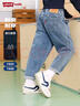 LEVI'S李維斯兒童牛仔褲秋季男童女童原牛軟牛仔休閑長(cháng)褲 曬單實(shí)拍圖