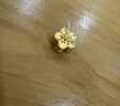 中銀鑫行桃花轉運珠吊墜足金999黃金項鏈掛墜硬金DIY手串送女友禮物 桃花吊墜（克重多退少補） 約0.8g 曬單實(shí)拍圖