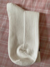 棉竹屋襪子女秋冬款純棉中筒襪抗菌防臭透氣配鯊魚(yú)褲長(cháng)筒襪5雙 曬單實(shí)拍圖
