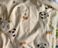 婧麒（JOYNCLEON）新生嬰兒衣服52碼寶寶a類(lèi)純棉長(zhǎng)袖半背衣初生上衣和尚服春秋 國(guó)寶熊貓 52cm 曬單實(shí)拍圖