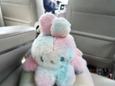 珍妮象兩面變色章魚(yú)兔玩偶小丸子玩偶翻面變臉毛絨玩具雙面娃娃女生布偶 粉紫色 20厘米 曬單實(shí)拍圖