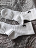 安德瑪（Under Armour）籃球襪子【3雙】運動(dòng)羽毛球健身透氣薄款防臭棉襪毛巾底 組合色 L 曬單實(shí)拍圖