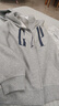 GAP男女裝2025秋季新款logo印花抓絨寬松運動連帽衫衛(wèi)衣786920 灰色 L (175/96A) 亞洲尺碼 曬單實拍圖