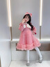 G.duck女童連衣裙春秋款2024新款洋氣女寶寶秋季兒童裝秋裝公主蓬蓬裙子 粉紅色 100 建議身高90-100cm3-4歲 曬單實(shí)拍圖