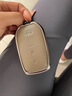 槍聲適用于25新款豐田普拉多鑰匙套高檔2700霸道4000真皮車(chē)鑰匙扣包殼 普拉多B款3鍵【方扣】-法國山羊皮 大象灰 - 曬單實(shí)拍圖