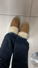 UGG秋季女士包頭厚底LOGO松緊帶休閑懶人毛毛鞋 1113474 CHE | 栗色 38 曬單實(shí)拍圖