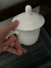 浩雅景德鎮陶瓷茶杯辦公杯帶蓋水杯商務(wù)會(huì )議杯純白1號茶杯10只裝 曬單實(shí)拍圖