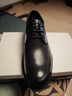 百麗通勤商務(wù)皮鞋男秋冬新商場(chǎng)款牛皮正裝鞋婚鞋CF01DCM9預售 經(jīng)典黑 41 (255mm) 曬單實(shí)拍圖