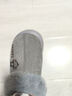 BAIHOU白猴包跟棉拖鞋男士冬季家居女情侶毛絨保暖棉鞋 M-193 灰色38-39 曬單實(shí)拍圖