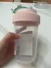 家の物語(yǔ)（KATEI STORY）日本進(jìn)口早餐外帶專(zhuān)用豆漿杯子牛奶果汁奶昔便攜沖泡pp5塑料水杯 粉色【手搖/倒置不漏】 560ml 1只 曬單實(shí)拍圖
