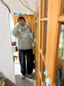 坦博爾羽絨服女短款可拆卸帽時尚大廓形秋冬外套厚530368D 冰霜藍 155  曬單實拍圖
