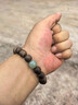 達隆正宗越南芽莊白奇楠沉香手串男士天然文玩老料桶珠單圈佛珠手鏈女 【高水頭和田玉款】白奇楠沉香 曬單實(shí)拍圖