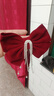默研（MOYAN）新年紅色大號蝴蝶結頭飾發(fā)夾女新娘結婚敬酒服發(fā)卡2025年新款夾子 珍珠流蘇水鉆蝴蝶結  A09-201 曬單實(shí)拍圖