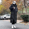 可茵（Keyin）棉服女中長(cháng)款過(guò)膝2025年冬季新款韓版棉襖寬松加厚bf棉衣外套女 黑色 M 曬單實(shí)拍圖