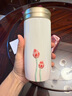 乾唐軒活瓷清心福蓮陶瓷杯帶蓋水杯咖啡杯女生高顏值伴手禮 白粉紅·彩釉·手工描金300ml 曬單實(shí)拍圖