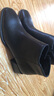 百麗踏系列品牌斷碼真皮短靴女中跟2025新款秋冬季加絨法式及裸靴粗 黑色單里 41 曬單實(shí)拍圖