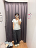 優(yōu)衣庫女裝法蘭絨舒適長(cháng)褲/全棉柔軟寬松直筒休閑褲 新款478849 08 深灰色 M 曬單實(shí)拍圖