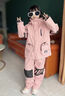 Phibee菲比小象兒童滑雪服男童女童分體套裝bb單雙板防風(fēng)防水親子款 83244B+9234B柔霧粉褲套裝 150cm （建議身高140-150CM） 曬單實(shí)拍圖