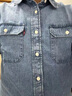 Levi's李維斯25年新款男士ins風(fēng)美式復古水洗做舊休閑牛仔襯衫 竊藍色 M 曬單實(shí)拍圖