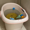 蒂樂(lè )兒童洗澡桶嬰兒游泳澡盆小孩浴缸大號寶寶泡澡保溫沐浴桶可坐春夏 粉+8件禮包【雙層保溫】配浴凳 0-15歲 曬單實(shí)拍圖