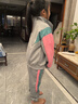 G.duck女童運動(dòng)套裝春秋季2026新款秋裝洋氣時(shí)髦兒童潮流網(wǎng)紅炸街童裝潮 笑臉撞色套裝-灰色 150 曬單實(shí)拍圖