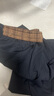 森馬（Semir）休閑褲女時(shí)尚打褶闊腿褲2025夏季氣質(zhì)格子肌理彎刀褲107425127002 曬單實(shí)拍圖