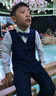 衣諾坊兒童西服馬甲套裝男童演出服藏青禮服 藏青：馬甲套裝 130CM 曬單實(shí)拍圖