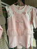 戴維貝拉（DAVE＆BELLA）新生兒爬服女寶寶夏裝新款連體衣嬰兒包屁衣初生嬰兒衣服 粉色【現貨】 80cm （建議身高73-80cm） 曬單實(shí)拍圖