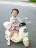 永久兒童電動(dòng)摩托車(chē)男女1-6歲寶寶小孩可坐雙人充電遙控玩具車(chē)禮物 白色【遙控雙驅6V7電瓶+音樂(lè )早教+渲染燈光】 曬單實(shí)拍圖