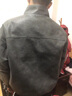 真維斯（Jeanswest）秋冬季新款加棉加厚皮衣男士保暖立領(lǐng)夾克防風(fēng)百搭休閑外套男裝 黑灰 常規 XL 130-160斤 曬單實(shí)拍圖