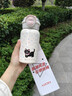 聚莜家可愛(ài)雙飲保溫杯女士高顏值316不銹鋼女生小貓咪吸管杯女生水杯 粉色316星球保溫杯 500ml 曬單實(shí)拍圖